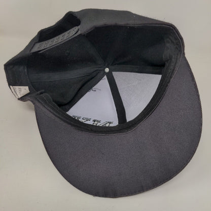 NY New York Snapback Hat Black One Size Adjustable Embroidered 6 Panel