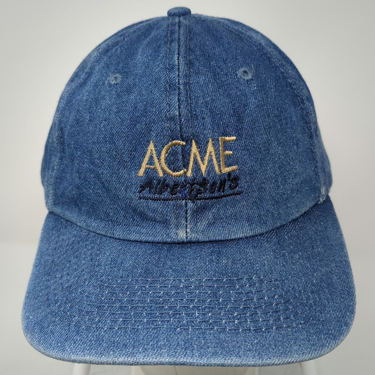 Toppers Baseball Cap Blue One Size Acme Albertsons Grocery Store Denim Hat