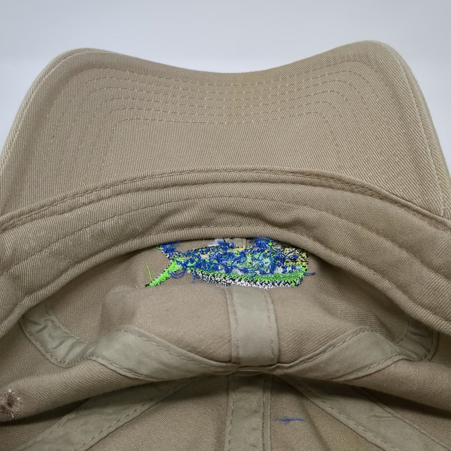 camp david Baseball Cap Beige One Size Vero Beach Florida Mahi Fish Cotton hat