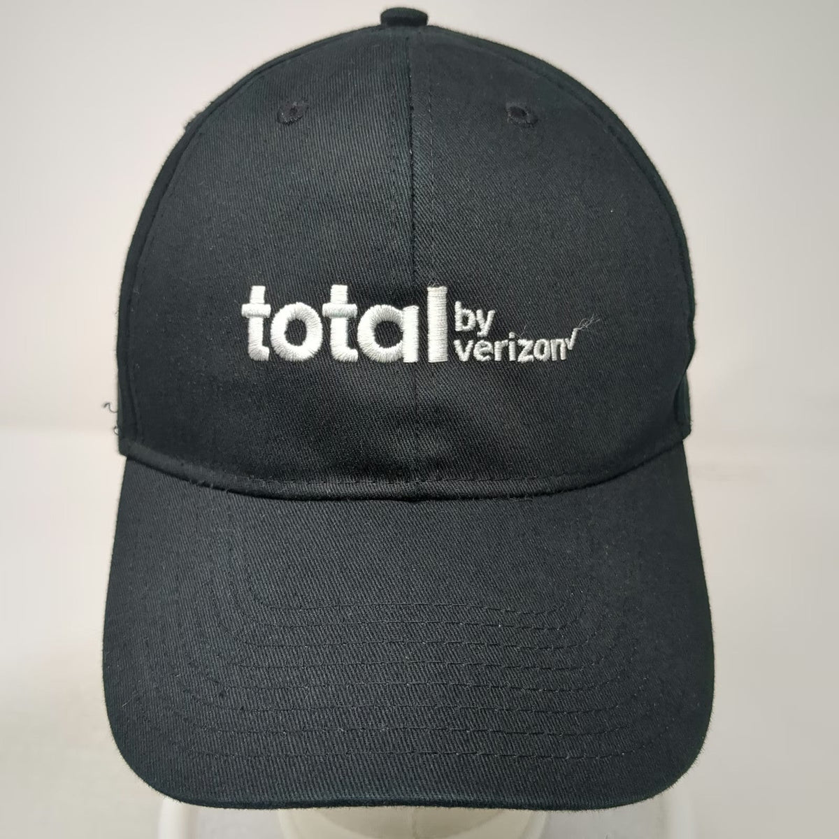 Hit Total By Verizon Black One Size Baseball Cap Hat Strapback Cotton Logo