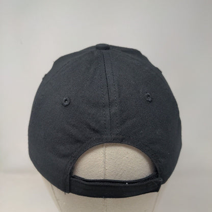 Tiger Strapback Hat Black OSFA Adjustable Embroidered Solid 6 Panel