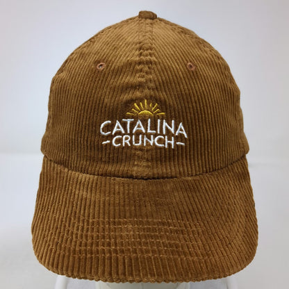 Catalina Crunch Baseball Cap Brown One Size Corduroy Slideback Sun Logo Hat
