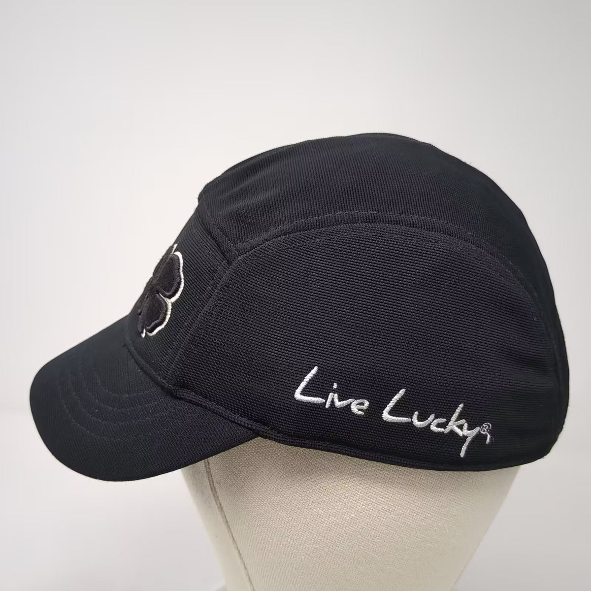 Black Clover 5 Panel Black Hat One Size Live Lucky Staker Parson Co Adjustable