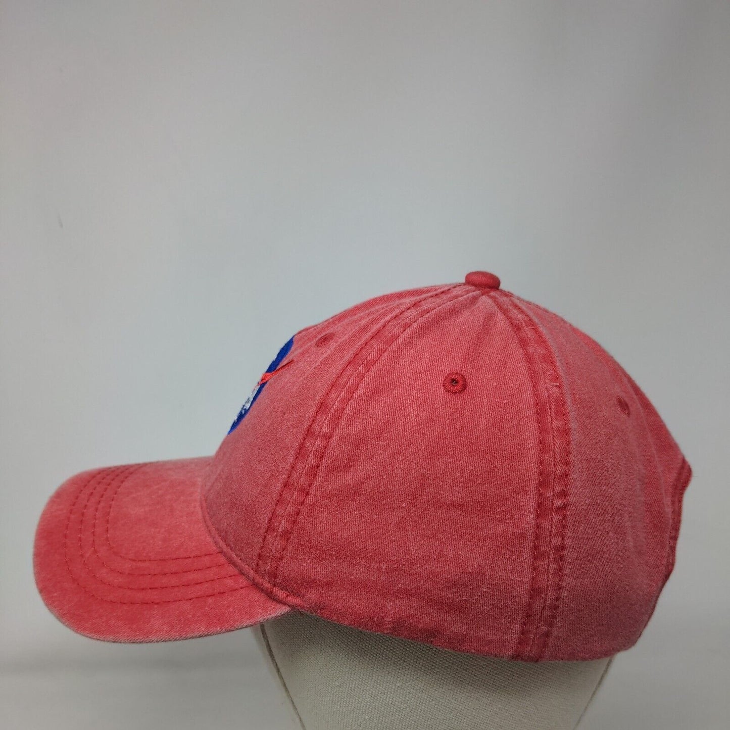 NASA Slideback Hat Red OSFM Adjustable Embroidered 6 Panel Otto Cotton