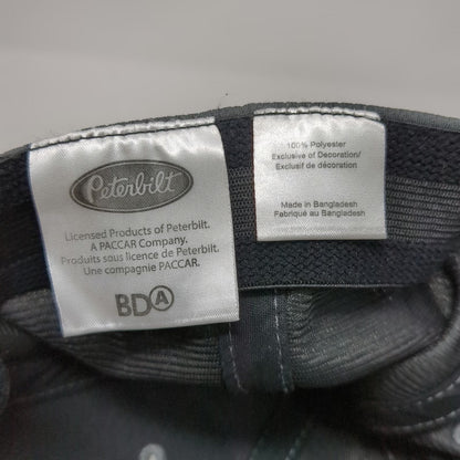 Peterbilt Baseball Cap Gray One Size Fitted American Flag Logo Polyester Hat