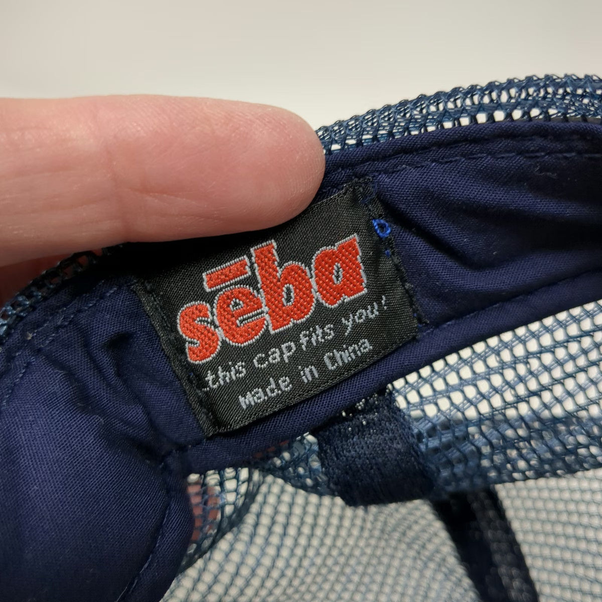 Seba Viking Freight Trucker Hat Blue One Size Snapback Mesh Back Logo Structured