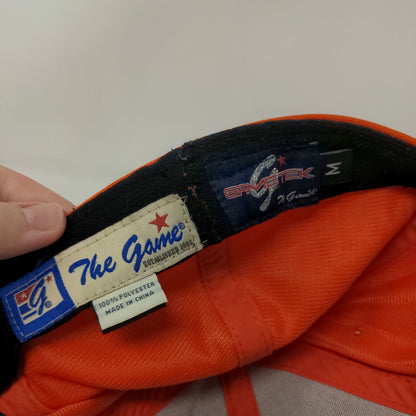 The Game Fitted Hat Orange Size M Embroidered U Logo 100% Polyester