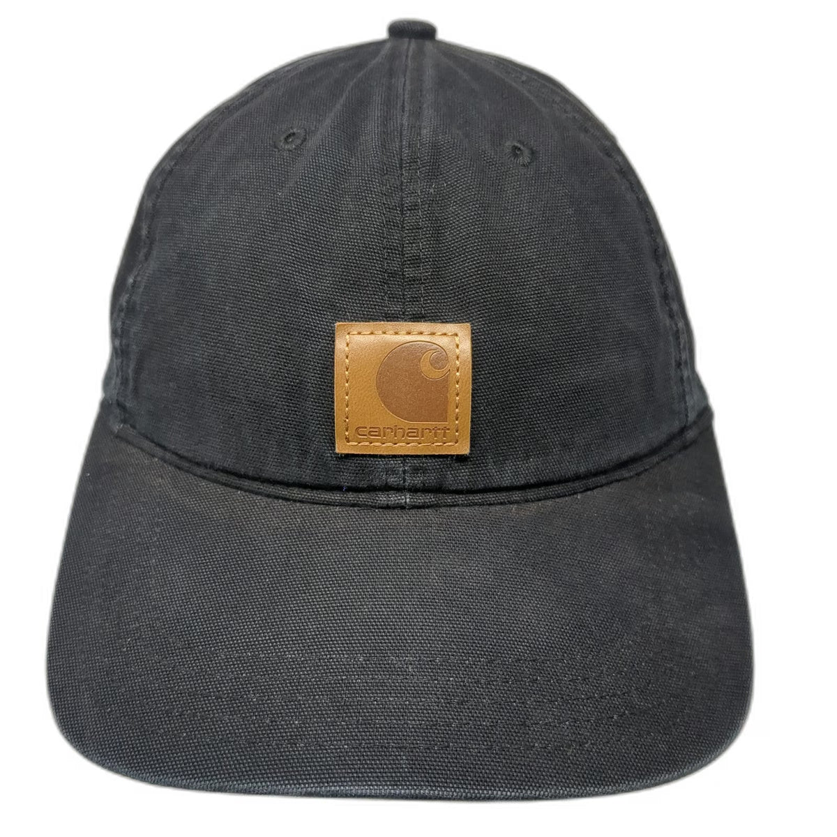 Carhartt Baseball Cap Black One Size Strapback Canvas Logo Patch Workwear Hat