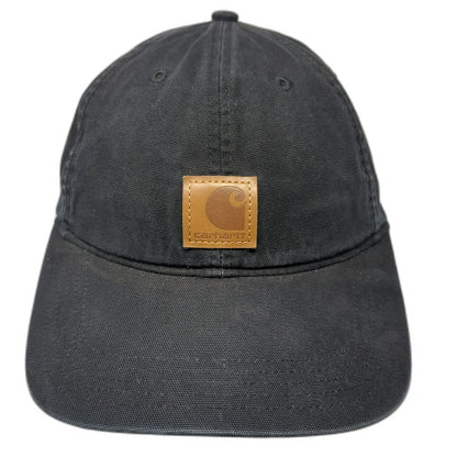 Carhartt Baseball Cap Black One Size Strapback Canvas Logo Patch Workwear Hat