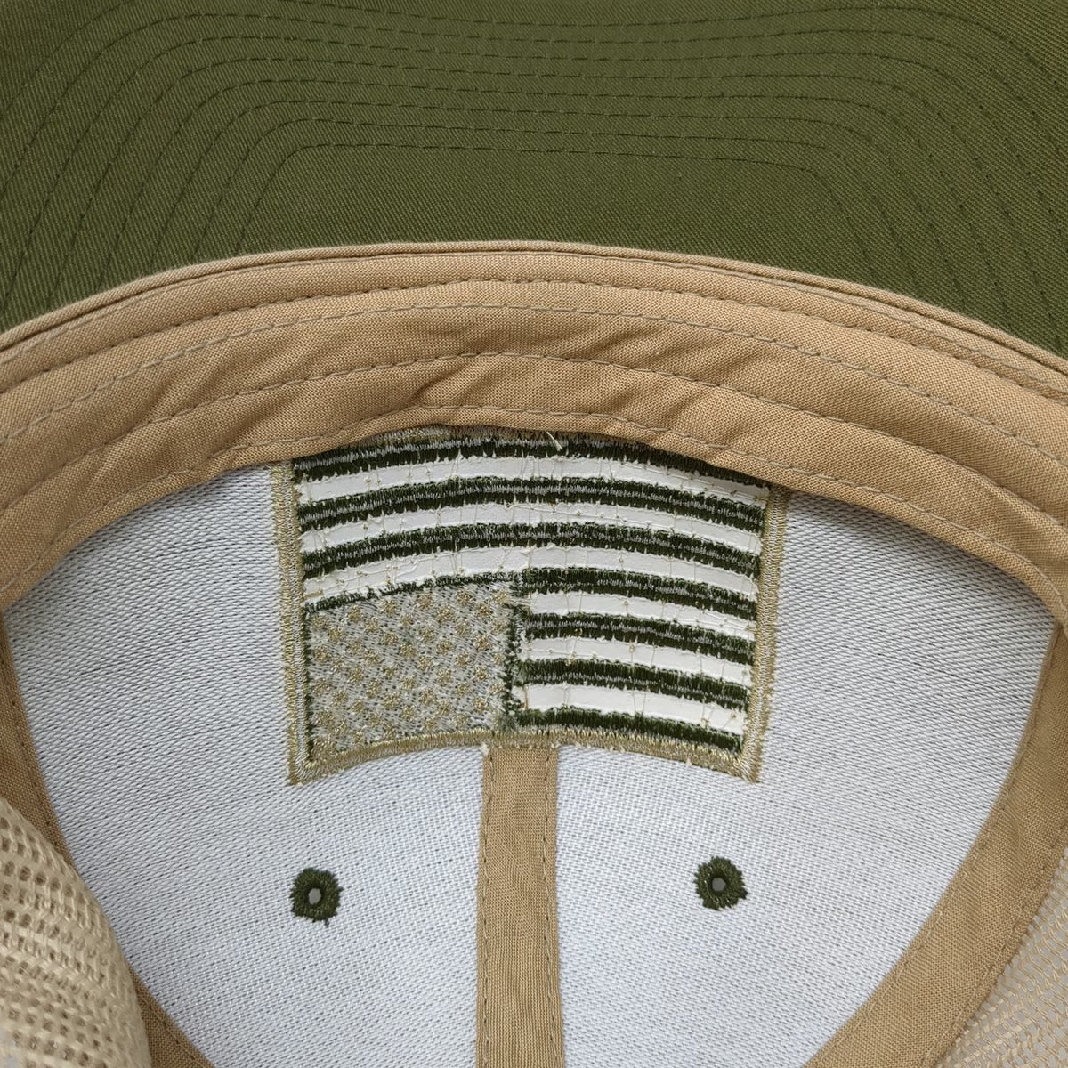 Sportex Trucker Hat Green OSFM American Flag KBM Mesh Snapback Patch USA Made