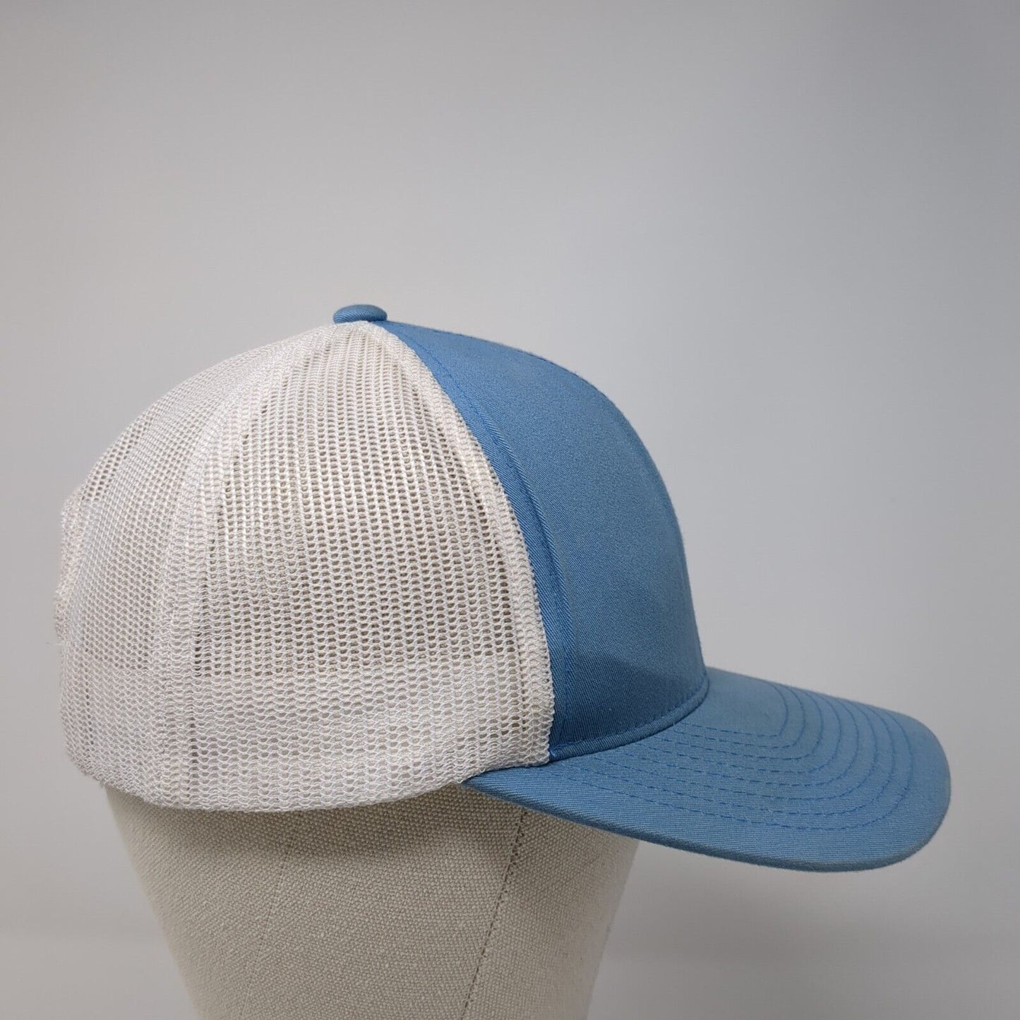 2🌼8 Snapback Trucker Hat Blue One Size Adjustable Mesh Back Pacific Headwear