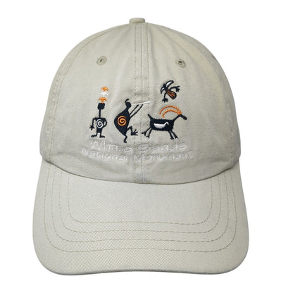 White Sands National Monument Baseball Cap Brown One Size Adjustable Embroidered