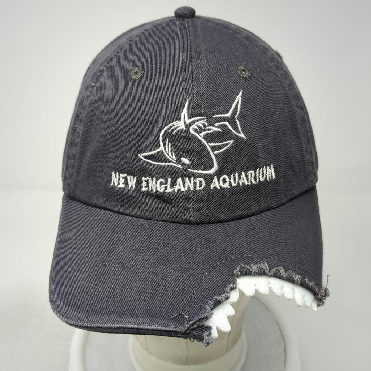 Royal Resortwear Baseball Cap Gray One Size Shark Bite Teeth Aquarium Ocean Hat
