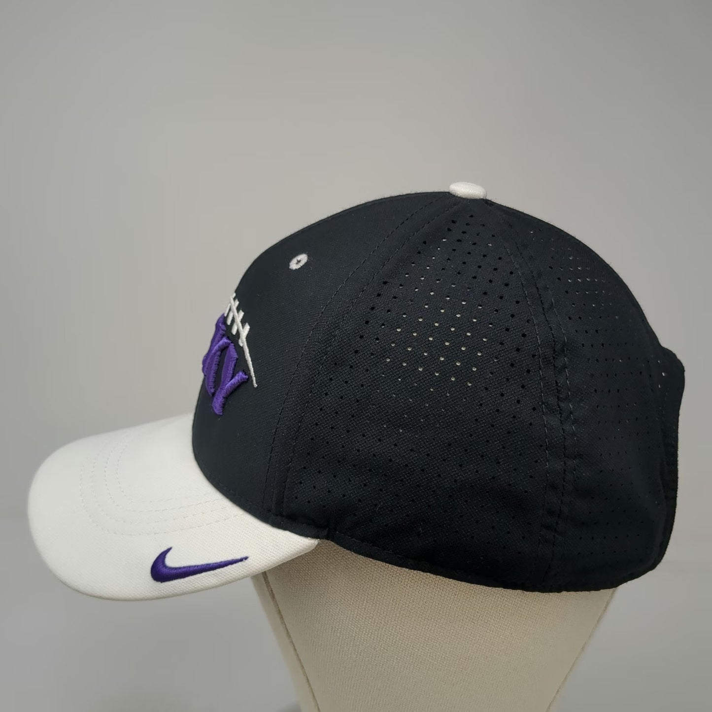 Nike Baseball Cap Black OSFM Rocky Grizzlies Football Purple White Dri-FIT Hat