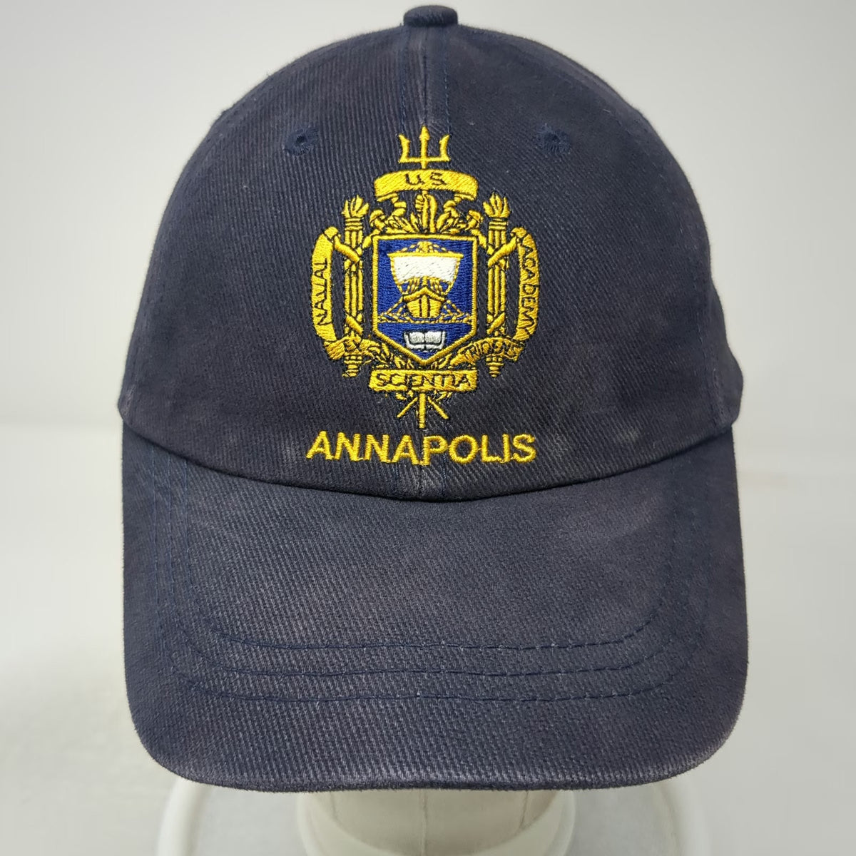 Velocity US Naval Academy Annapolis Blue Baseball Cap Hat OS Slideback Seal