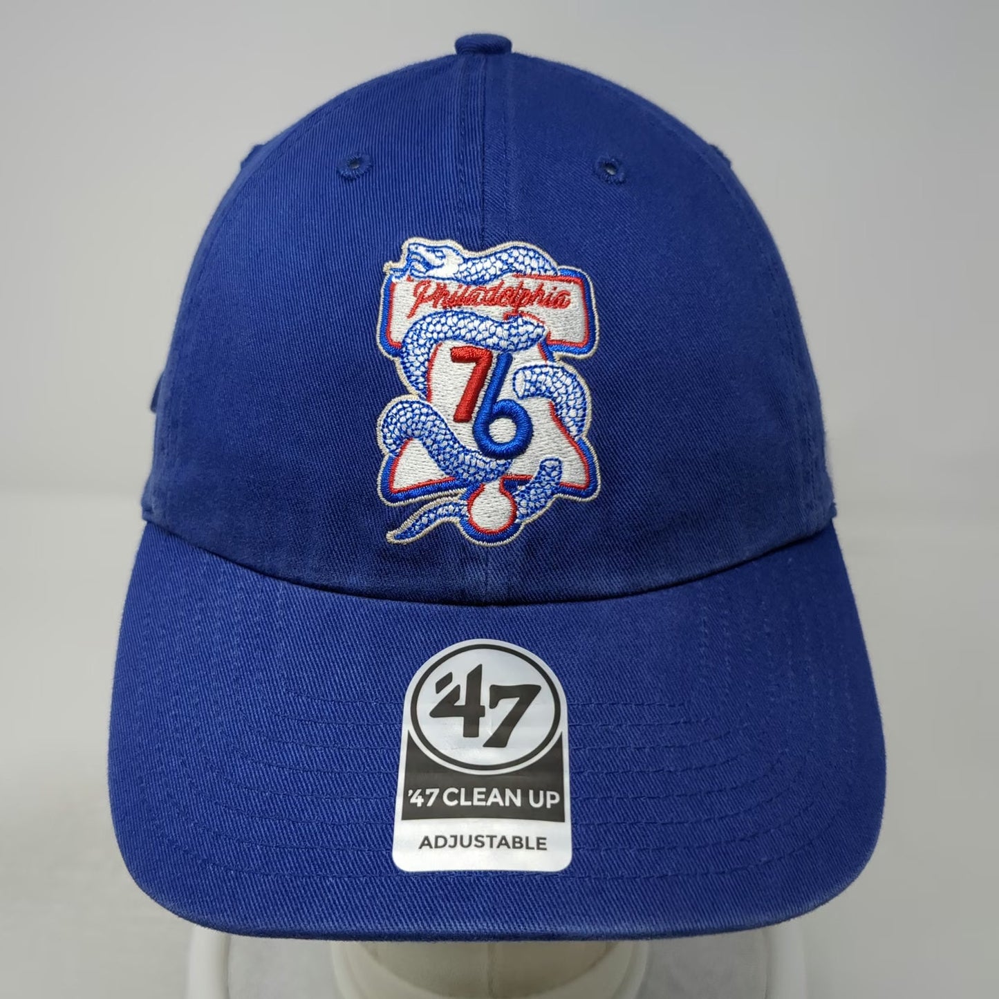 Philadelphia 76ers NBA '47 Blue One Size Cap Snake Logo Slideback Curved Hat