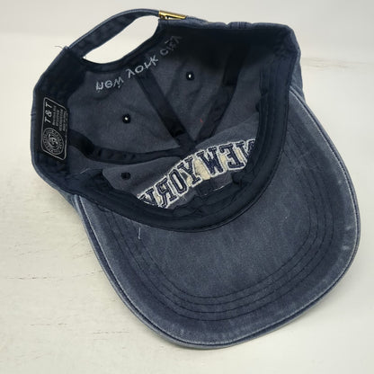 T&T Baseball Cap Blue One Size New York Est 1625 NYC Embroidered Slideback Hat