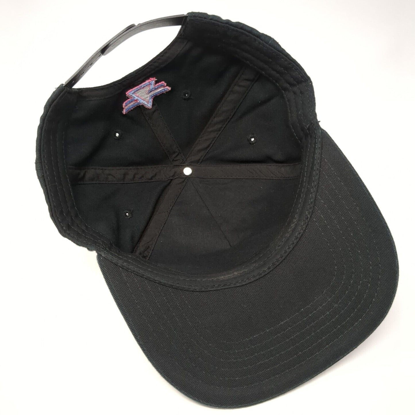 Gryffin Snapback Hat Black One Size Adjustable Embroidered Vented Holes
