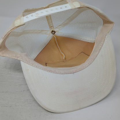 Crown Trucker Hat White OS Exxon LaBarge Project Oil Gas Wellfield Snapback
