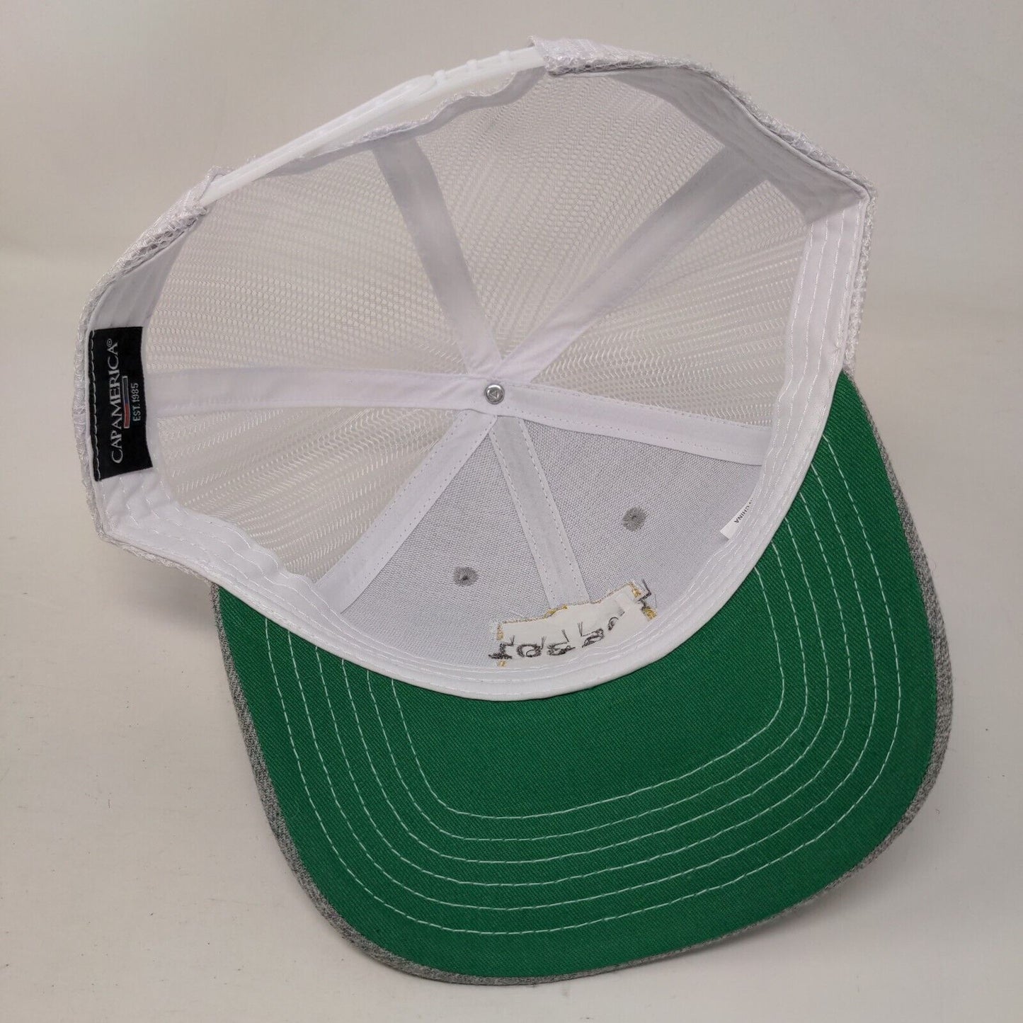 The 301 Snapback Trucker Hat Gray One Size Adjustable Mesh Back Cap America