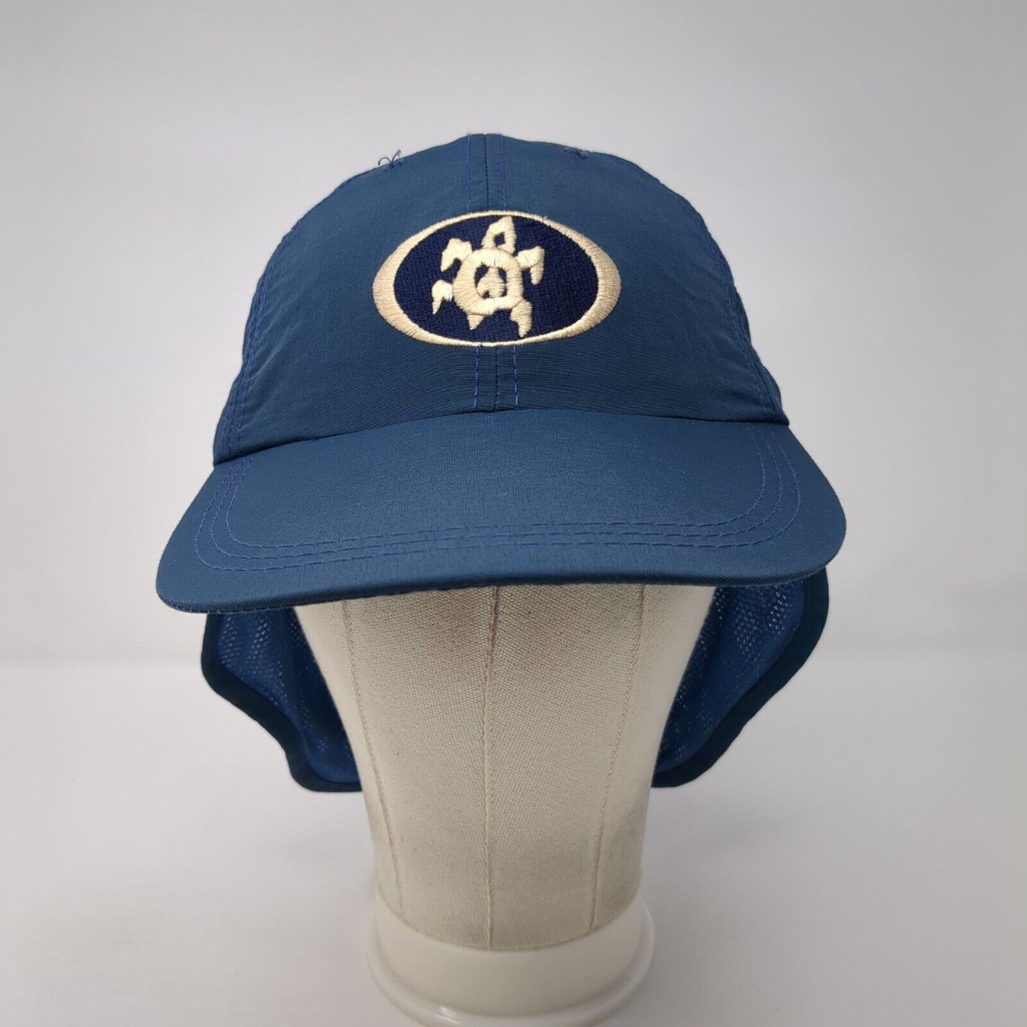 Unbranded Trapper Hat Blue One Size Adjustable Drawstring Ear Flaps 6 Panel