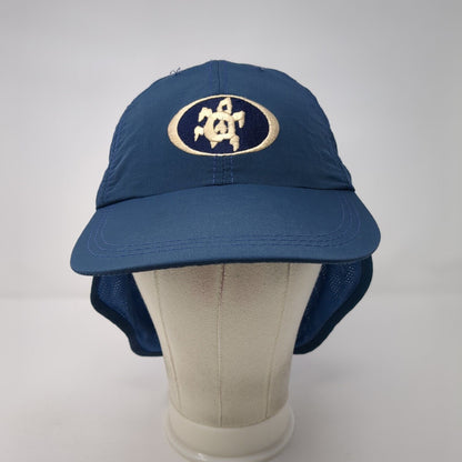 Unbranded Trapper Hat Blue One Size Adjustable Drawstring Ear Flaps 6 Panel