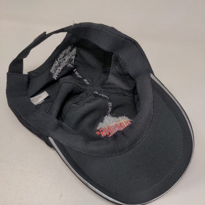 Running Wild For Wishes Strapback Hat Black One Size Mesh Embroidered