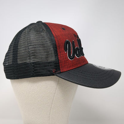 K&D Premium Trucker Hat Red Black One Size Puerto Vallarta Embroidery Mesh Back