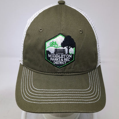 District Baseball Cap Green One Size Middleton Parks & Rec Strapback Mesh Hat