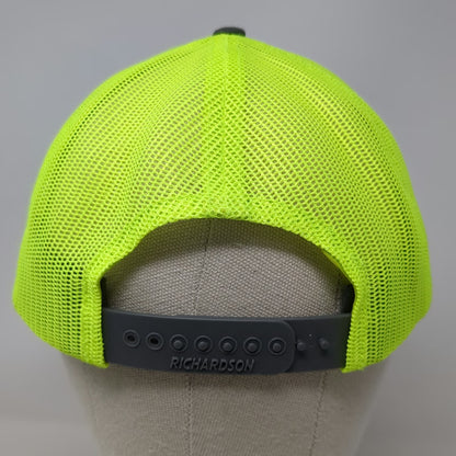 Richardson Trucker Hat Gray Yellow One Size Smarter Pest Control American Flag