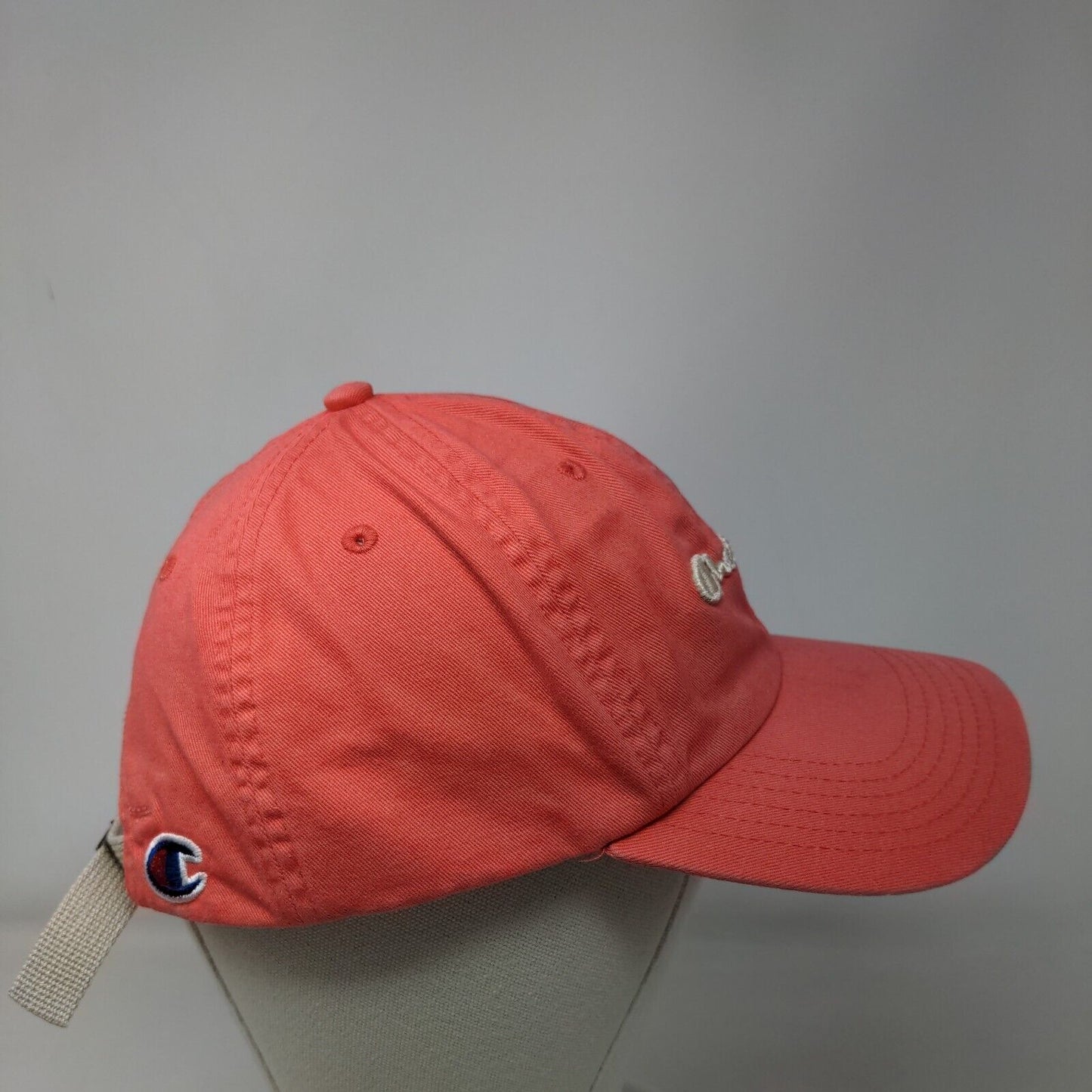 Champion Slideback Hat Pink OSFA Embroidered Adjustable Vent Holes