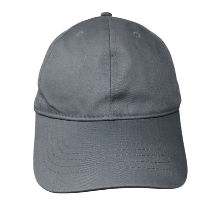 Unbranded Strapback Hat Gray One Size Adjustable Vented Holes 6 Panel Blank
