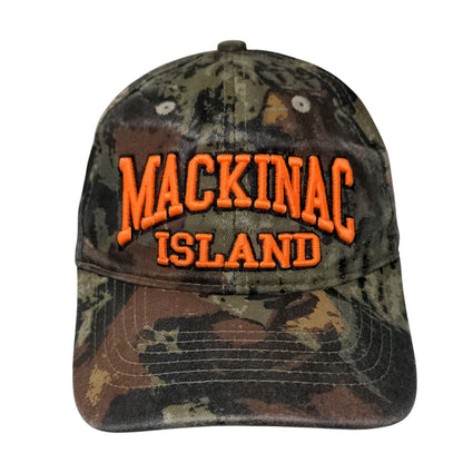 Mackinac Island Child Strapback Hat Camouflage One Size Embroidered JHats