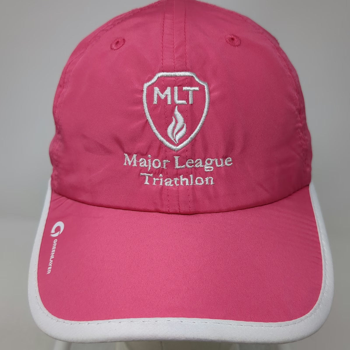 Greenlayer Baseball Cap Pink One Size Major League Triathlon MLT Performance Hat