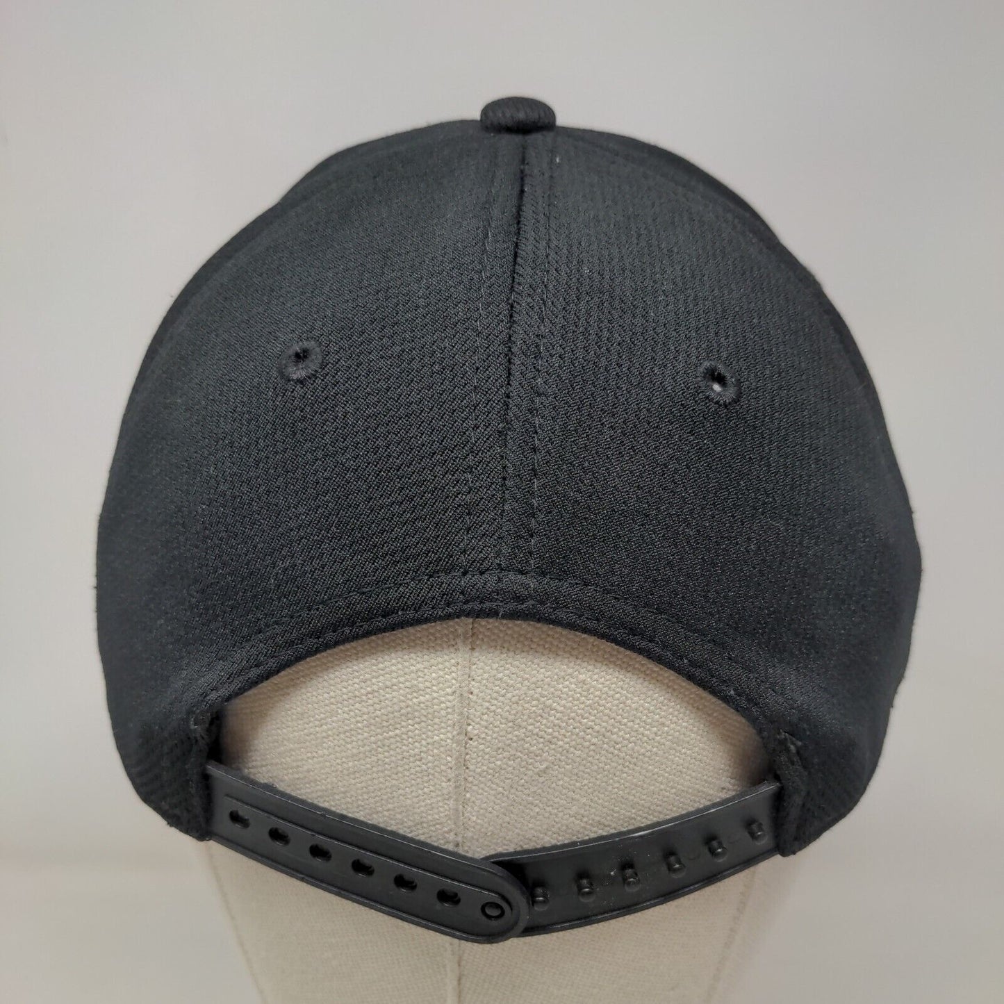Athletic Works Snapback Hat Black One Size Adjustable Solid Blank
