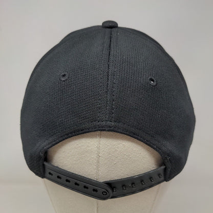 Athletic Works Snapback Hat Black One Size Adjustable Solid Blank