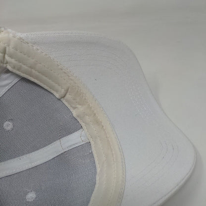 Rainbow Slideback Hat White One Size Adjustable Colorful Vented Holes 6 Panel