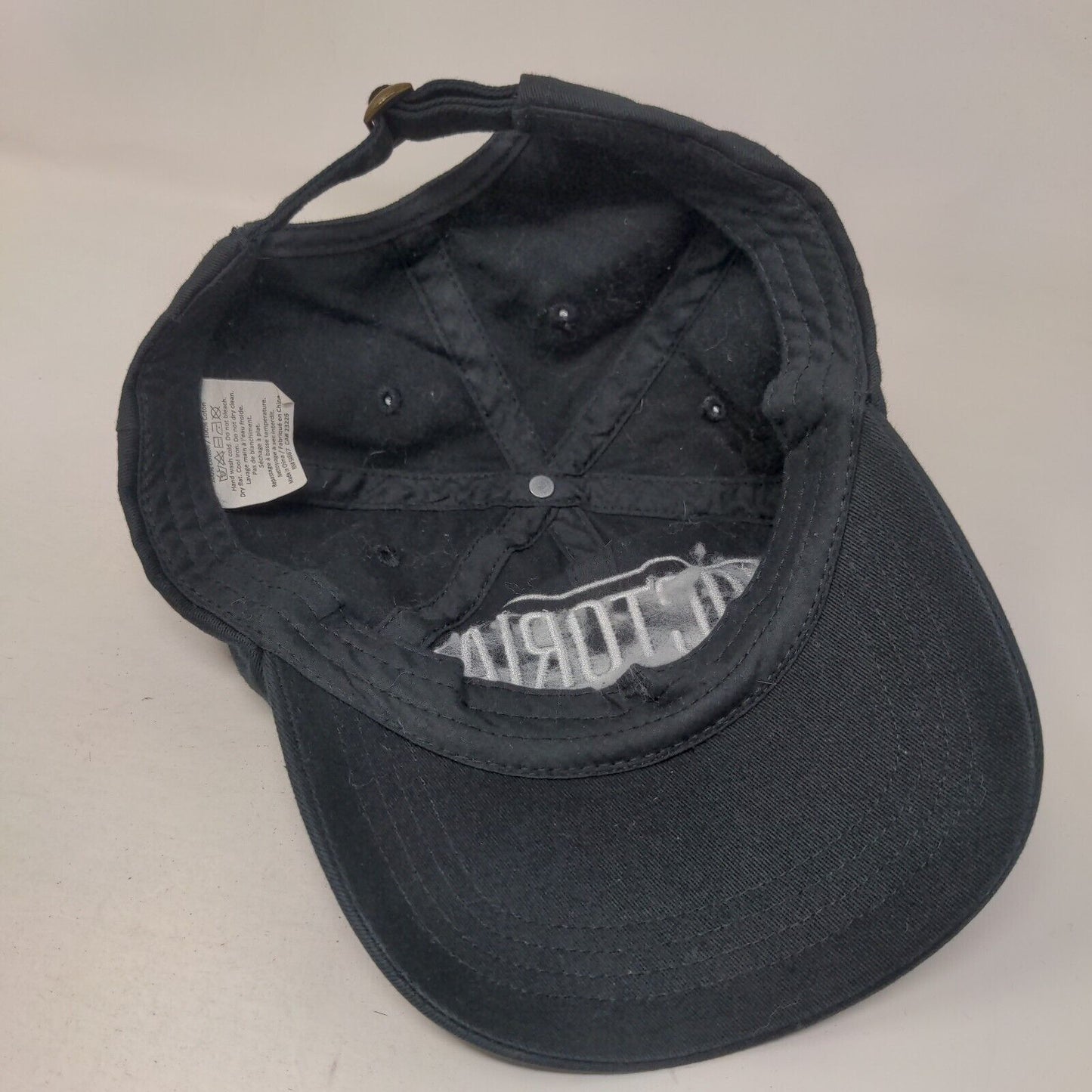 Victoria Sport Slideback Hat Black One Size Adjustable Embroidered 6 Panel