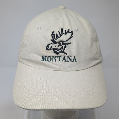 Montana Slideback Baseball Cap Beige One Size Adjustable Embroidered 6 Panel
