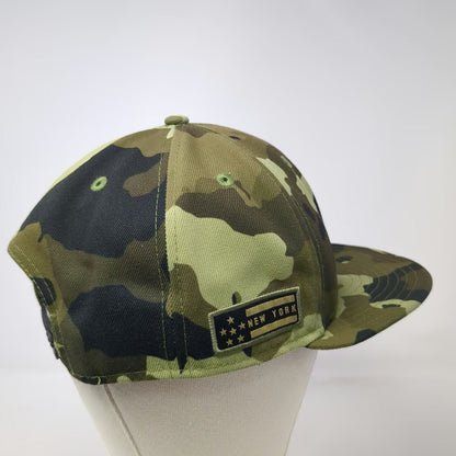 New York Mets MLB New Era Snapback Hat Green Camo One Size Flat Bill 9FIFTY