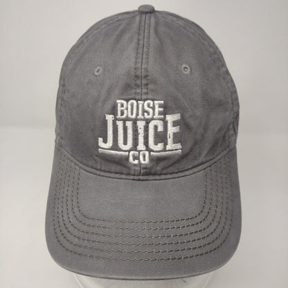Boise Juice Co Slideback Hat Gray OSFM Embroidered Leather Strap