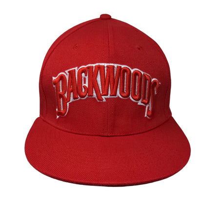 Backwoods Always True Snapback Hat Red One Size Adjustable Embroidered