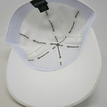 OGIO Baseball Cap White M Simplot Logo Stretch Fit Curved Brim Performance Hat