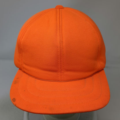 Baseball Cap Orange One Size Green Underbrim Blank Hat Solid Plain Hunting Gear