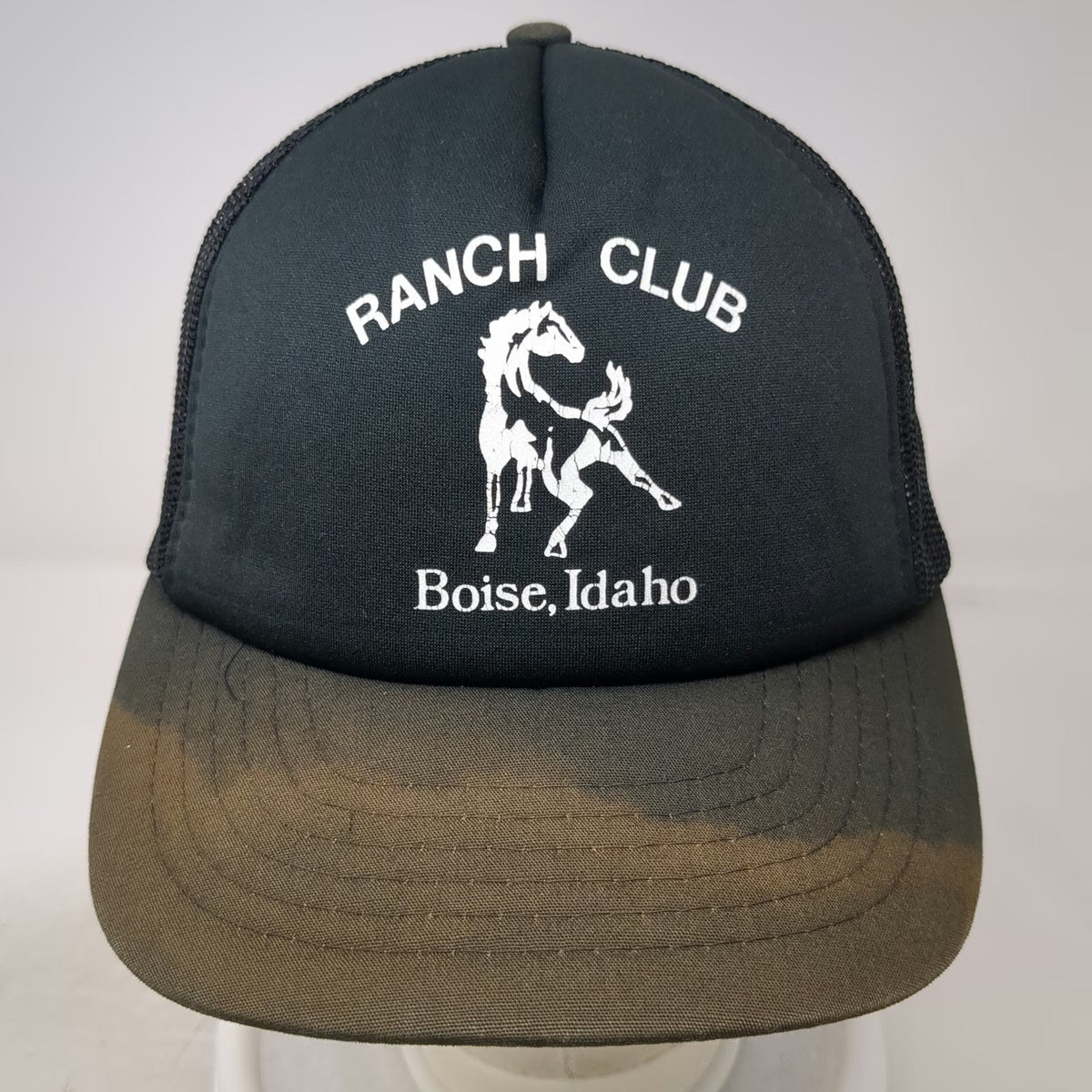 Yupoong Trucker Hat Black One Size Ranch Club Boise Idaho Horse Mesh Snapback