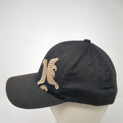 Hurley Fitted Baseball Cap Black Medium Lightweight Embroidered Flexfit Yupoong