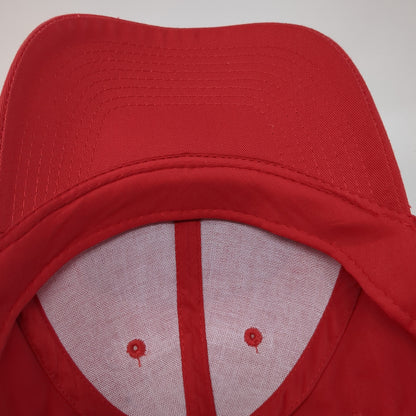 Red Hat Lady's Man Snapback Hat Red One Size Adjustable 6 Panel Otto