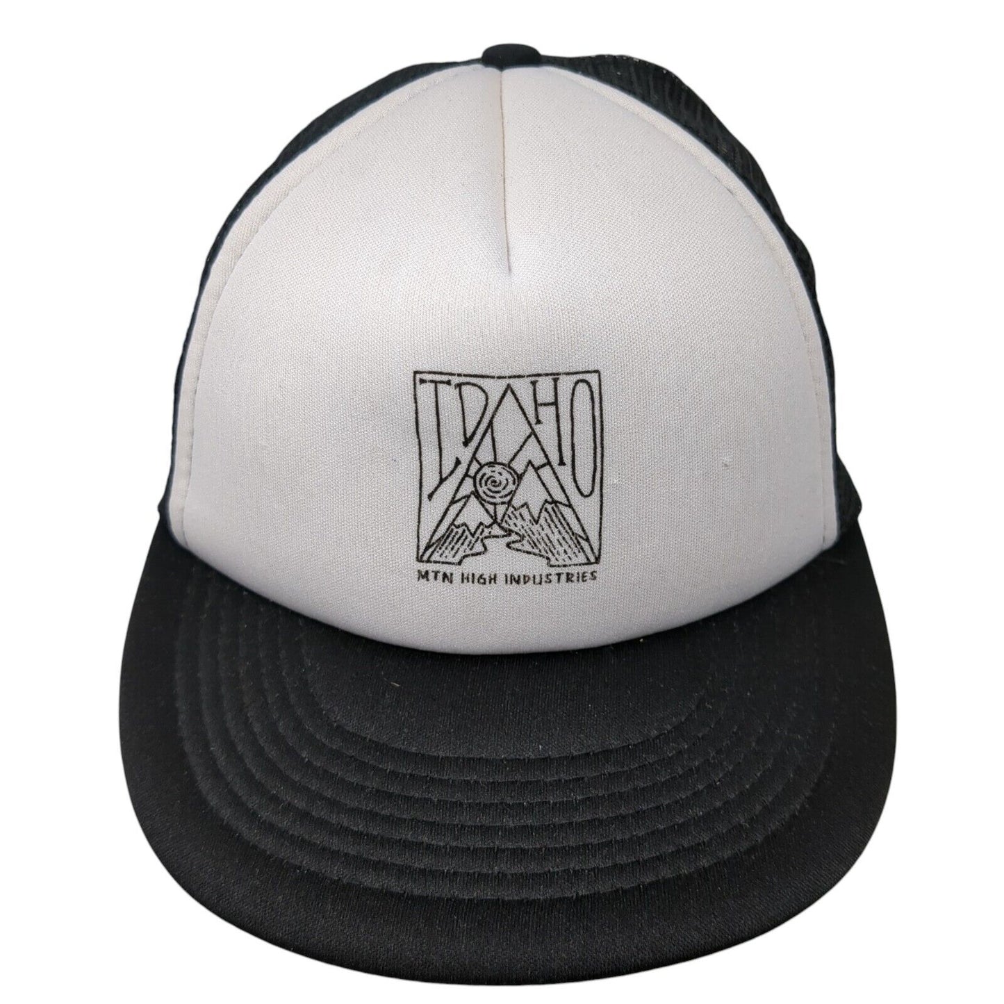 Idaho Mtn High Industries Mesh Back Trucker Hat Black One Size Colorblock