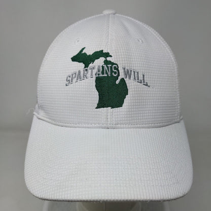 Spartans Will Fitted Hat White OSFA Embroidered Solid Top of the World