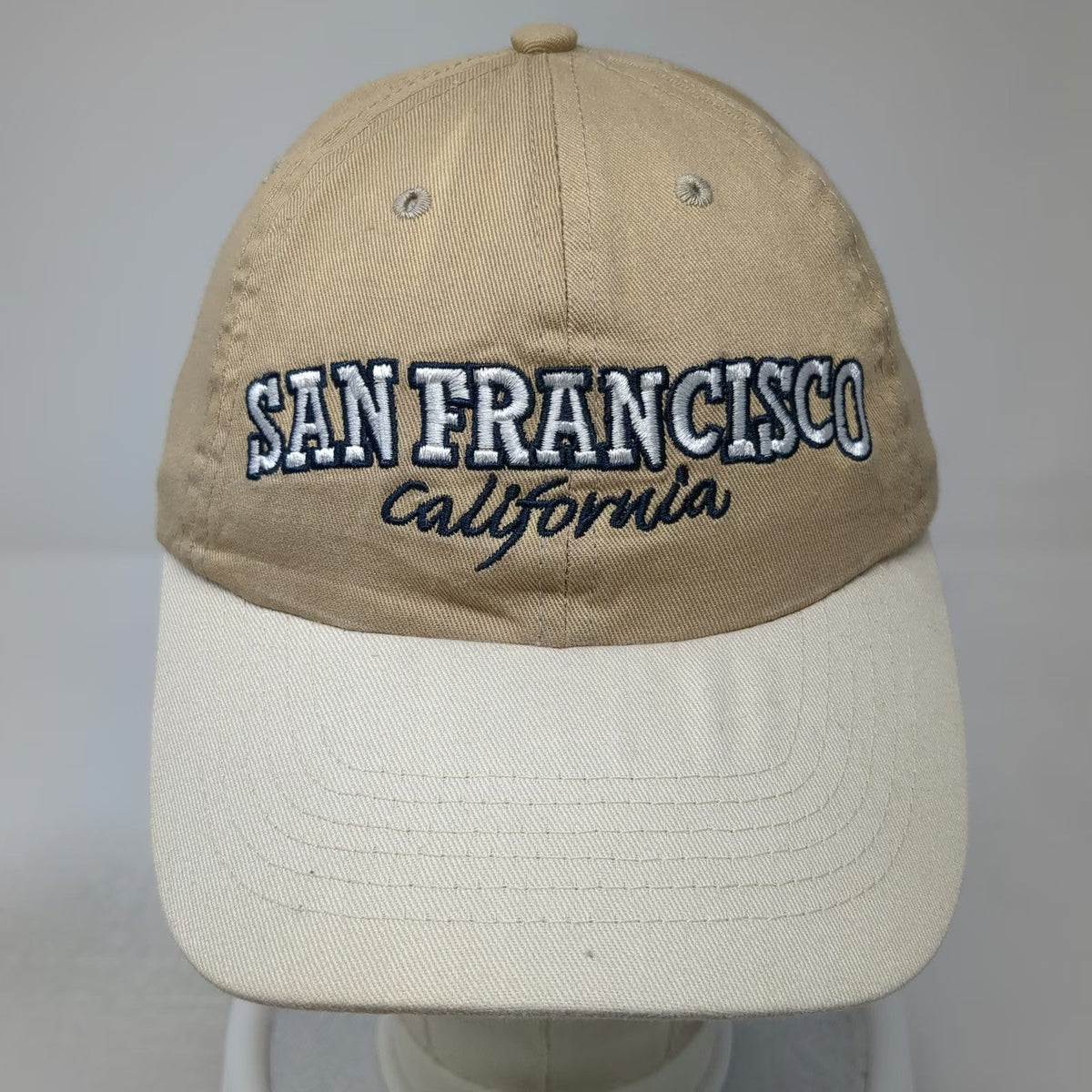 Beige Baseball Cap One Size San Francisco California SF City By The Bay USA Hat